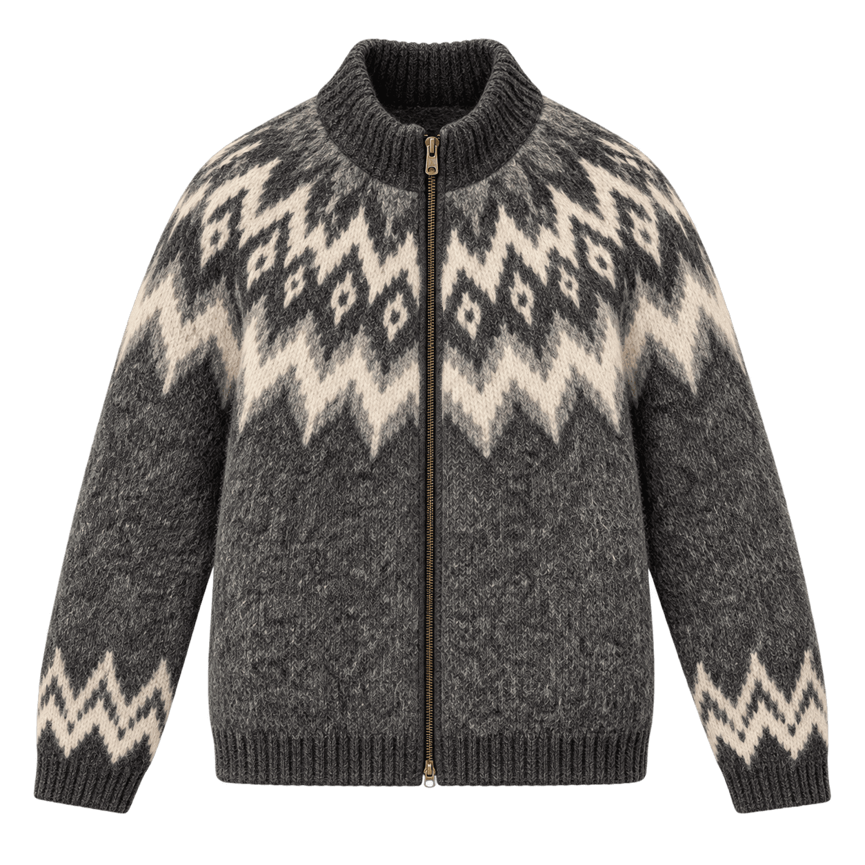 Charcoal Icelandic wool cardigan