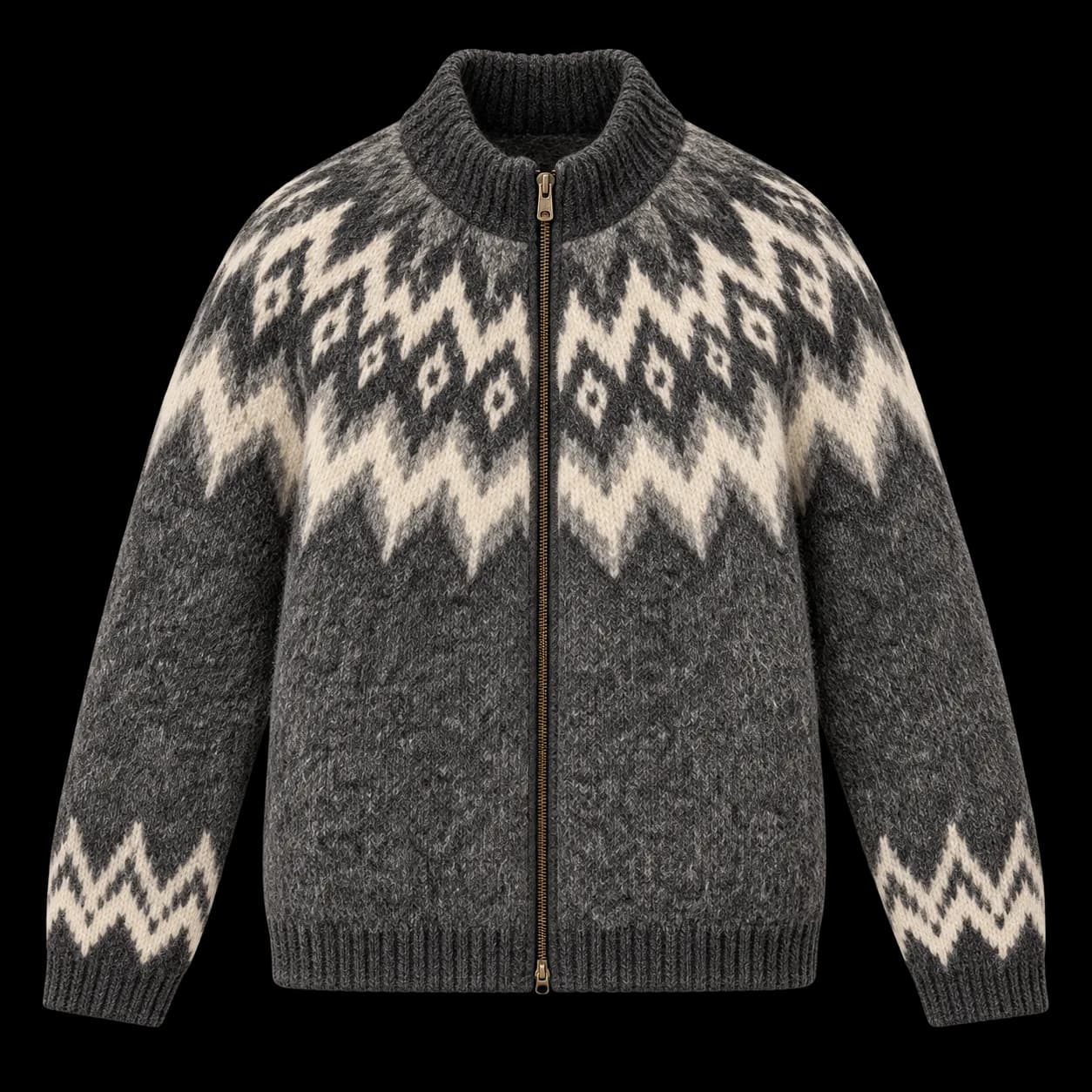 Charcoal Icelandic wool cardigan